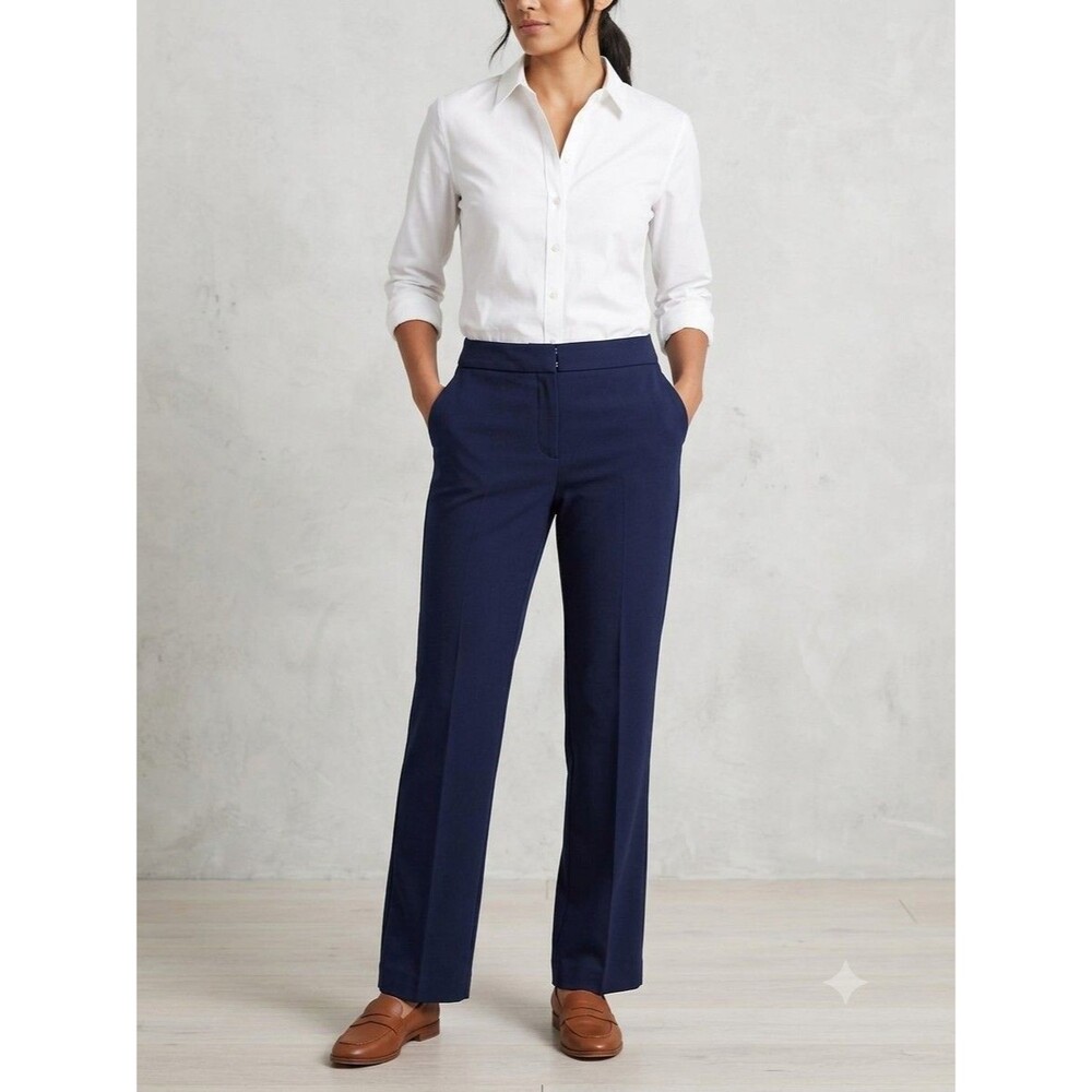Chico's Navy Blue Dress Pants Women's Size 0.5R (US 6R) Straight Leg Trousers